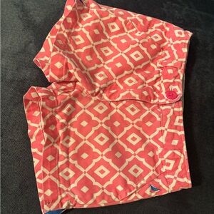 Stylish Pink Geometric Girl's Shorts